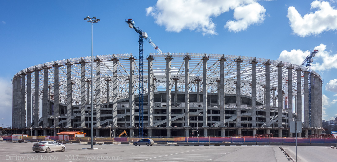 Новый стадион на Стрелке. Фото от ТЦ Седьмое небо