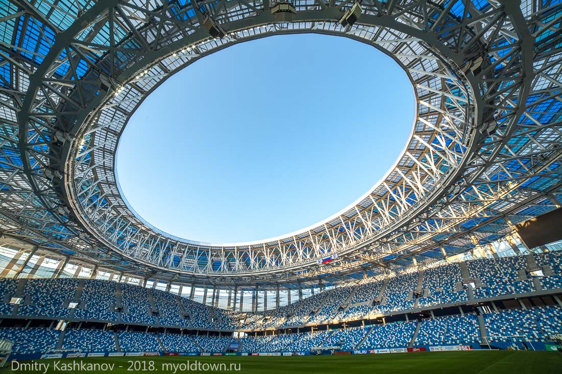 Стадион Нижний Новгород. Съемка широкоугольником