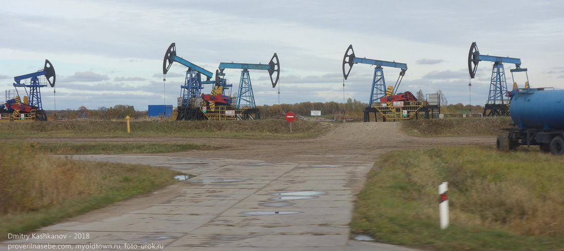Нефтяные качалки близ Правдинска Калининградской области