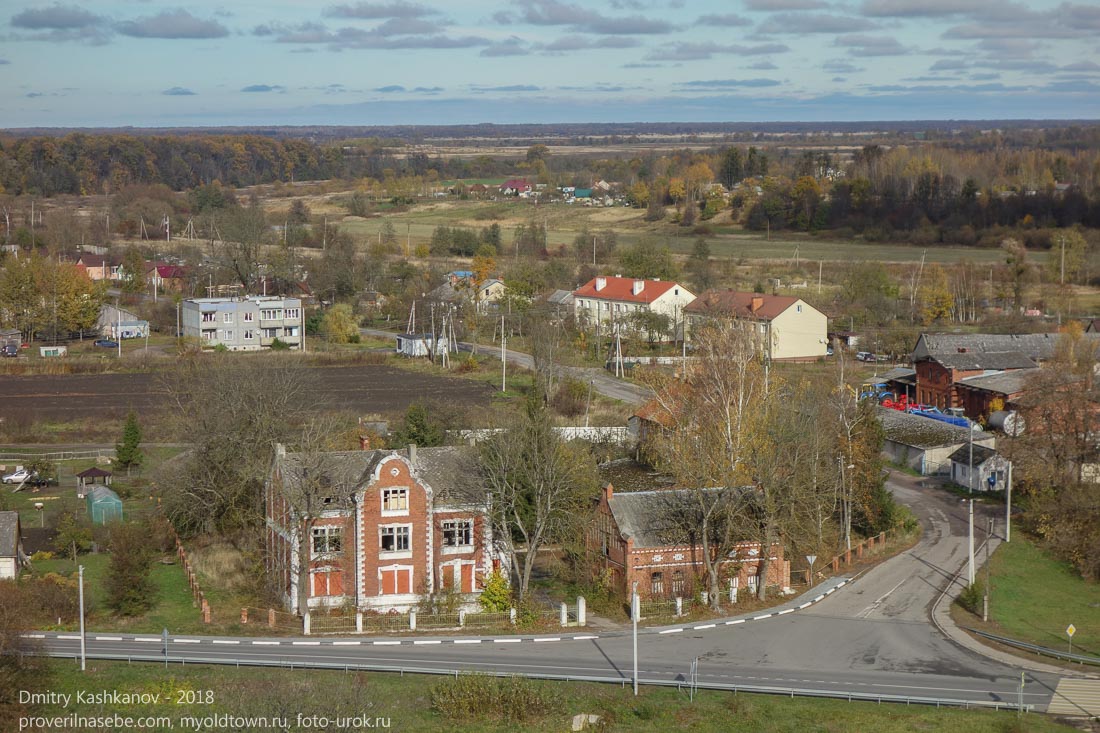 Правдинск. Фото немецких домиков с обзорной площадки церкви Святого Георгия