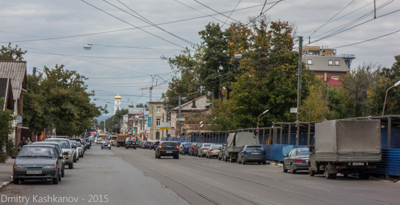 Фото улицы Ильинской от перекрестка с ул. Вороьева. Нижний Новгород