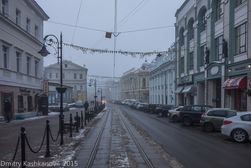 Рождественская улица. Декабрь 2015. Туман