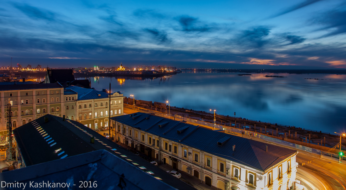 Вечернее фото стрелки. Нижний Новгород