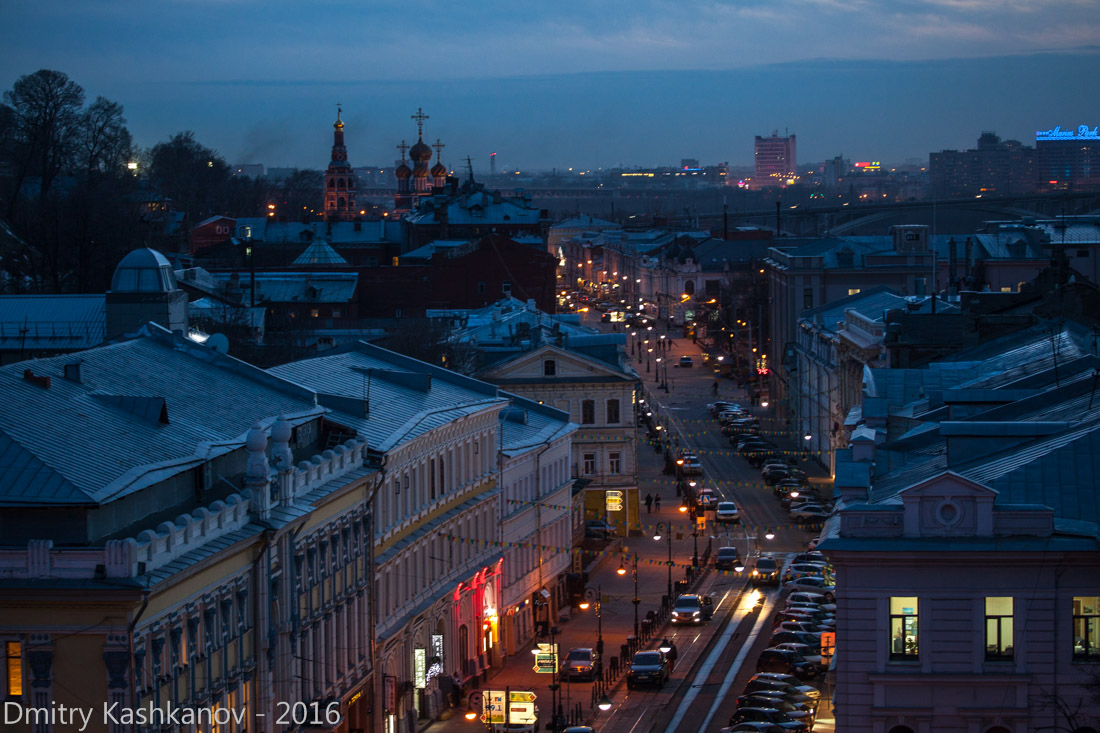 Вечернее фото улицы Рождественской. Нижний Новгород