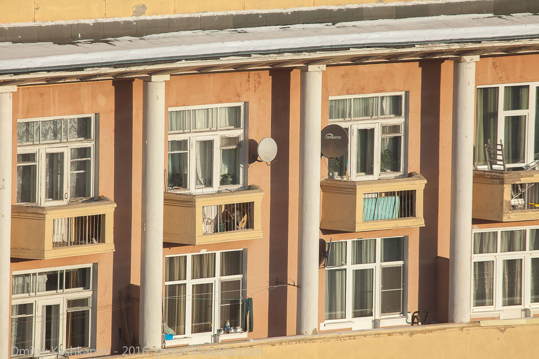 Фрагмент фасада знаменитого Радиусного дома. Нижний Новгород