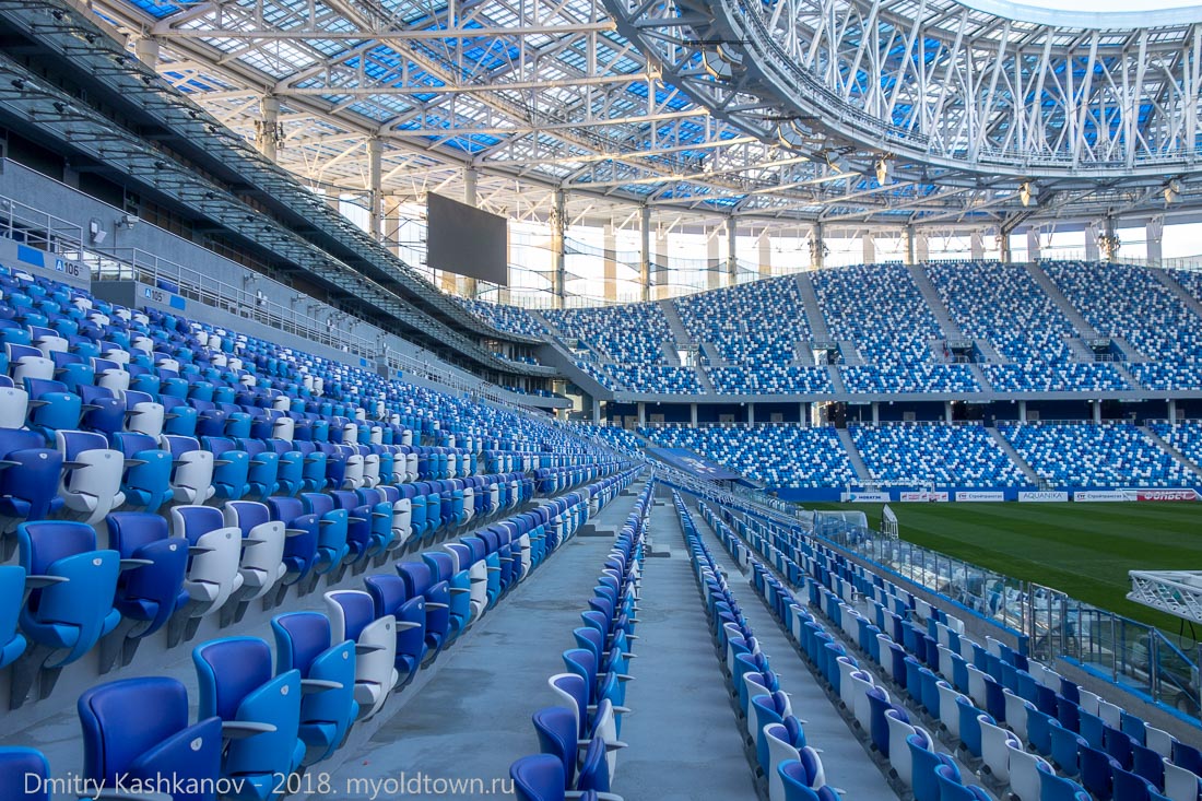 Стадион Нижний Новгород. Расстояние между рядами кресел