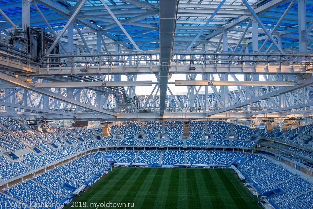 Фото с самого верхнего ряда трибуны B. Стадион Нижний Новгород