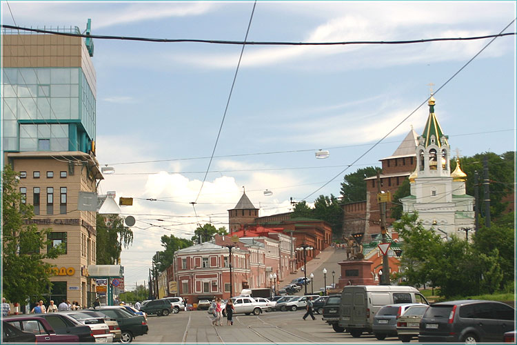 Кожевенная улица и Ивановский съезд. Фото Нижнего Новгорода