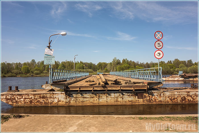 Весенние фото Гороховца. Клязьма. Понтонный мост разведен