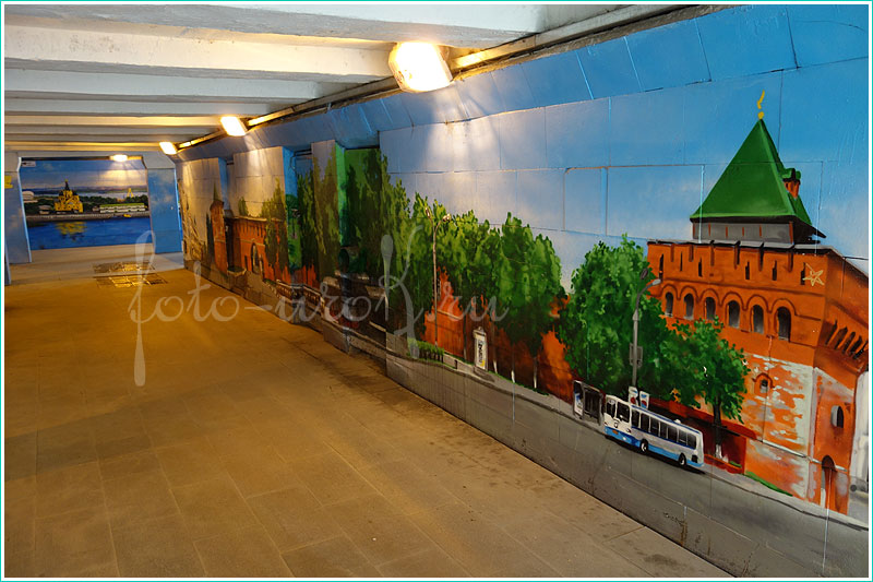 Фото граффити в подземном переходе. Пл. Минина. Нижний Новгород