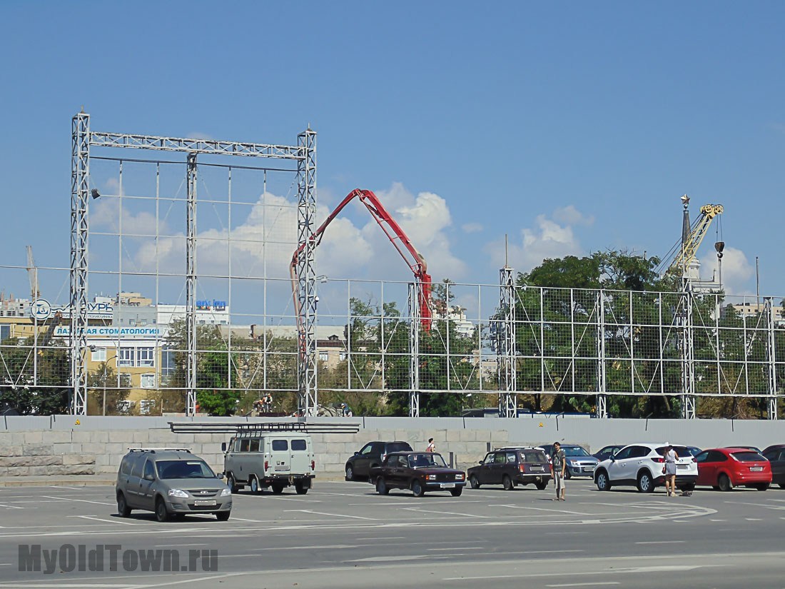 Собор Александра Невского в Волгограде. Фото строительной площадки. Август 2016 года