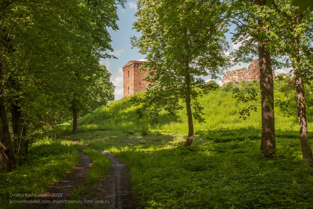 Руины замка Грос Вонсдорф. Вид с дороги